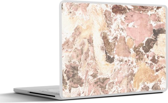 Sticker pour ordinateur portable - 10,1 pouces - Galets - Imprimé granit - Jaune - 25 x 18 cm - Autocollants pour ordinateur portable - Skin pour ordinateur portable - Housse