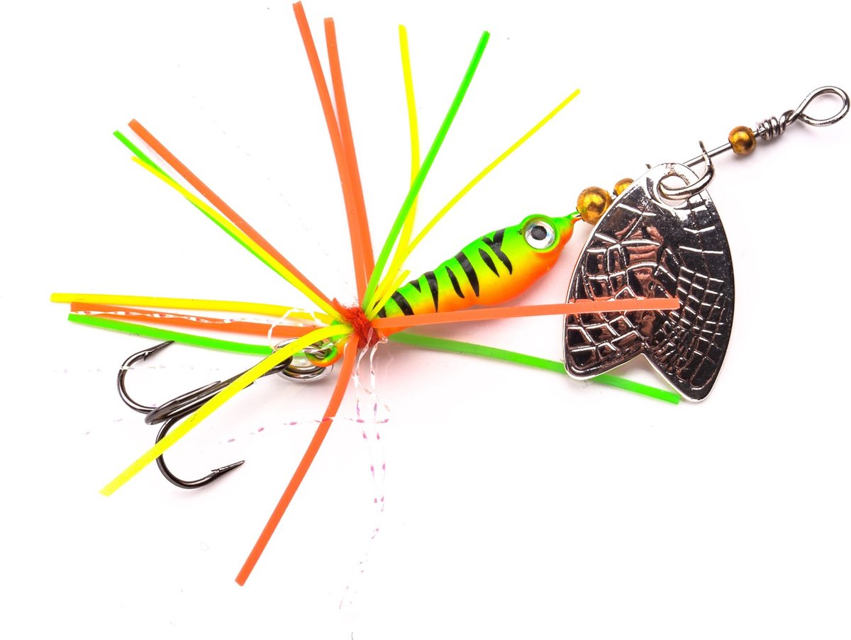 Spro Larva Mayfly Spinner Tripple Hook 10 - 4cm - 7gr - Kleur : UV Firetiger