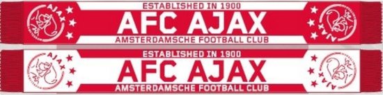 Ajax Sjaal Established in 1900 - rood/wit
