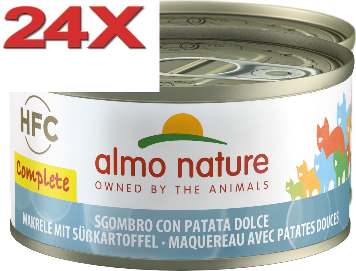 Almo Nature Almo Nature HFC - Kat - Graanvrij Makreel & Aardappelen - 24x70gr