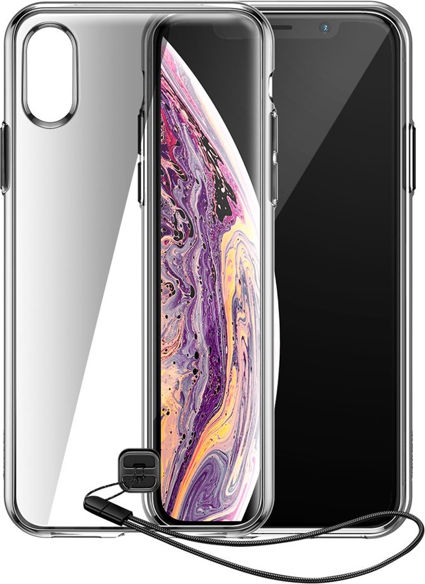 Baseus Transparant Key case cover geschikt voor iPhone XS Max zwart