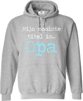 Trui voor opa-mijn mooiste titel is opa-Hoodie met capuchon-Maat S