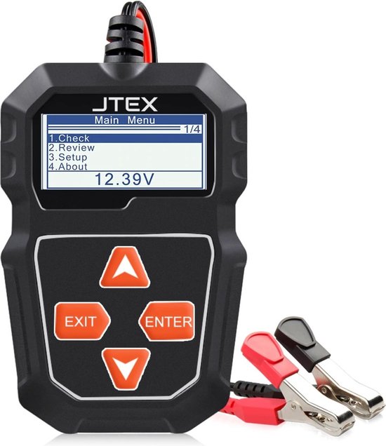 JTEX Professionele & Motor Accu Batterij - Accutester - 12 volt - KW208 | bol.com