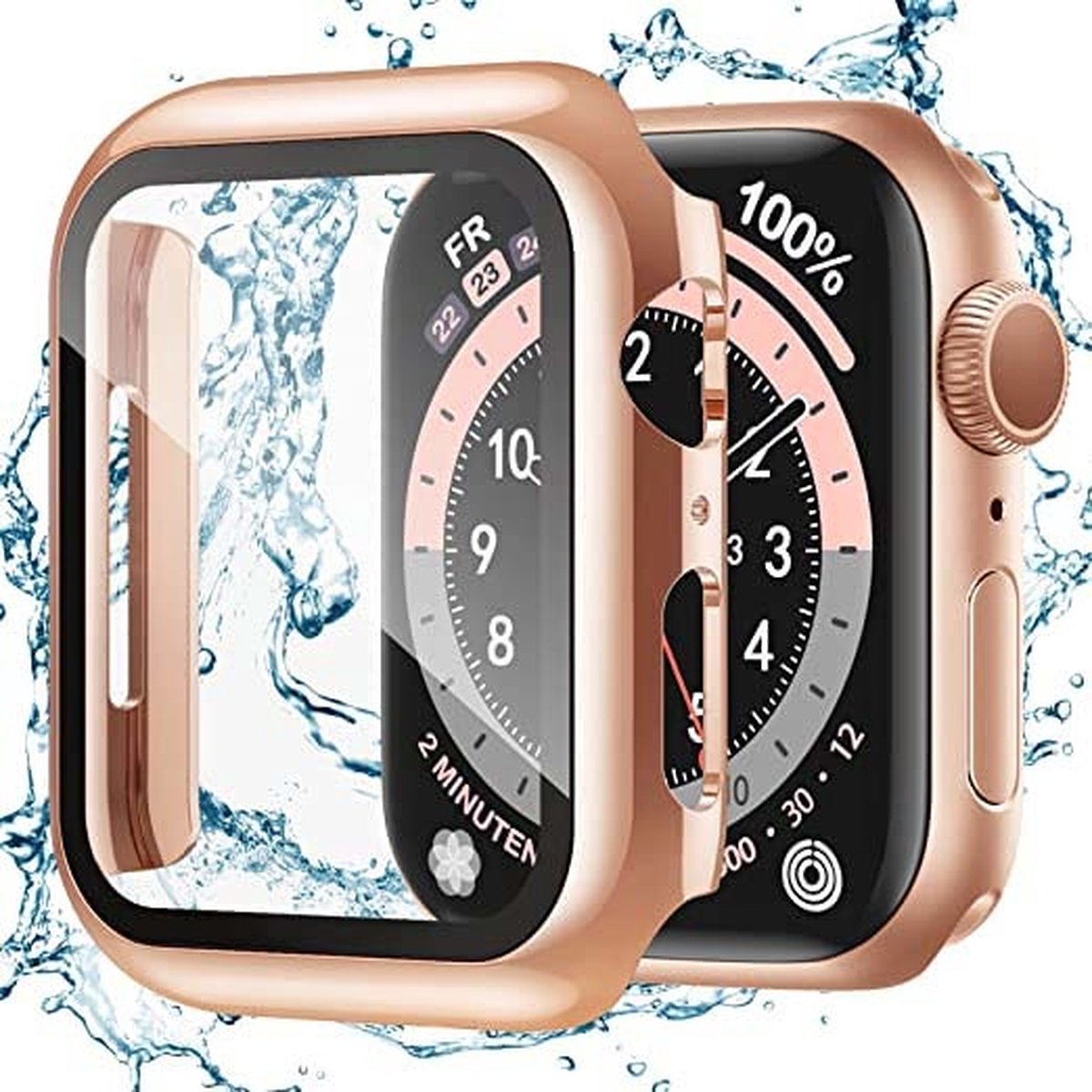 Arara screenprotector Apple watch case 7 serie Rose goud - watch case 41 mm