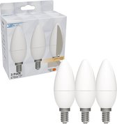 ProLong LED Lamp E14 Kaars - Warm wit - 4.5W vervangt 40W - C35 Mat - 3 Kaarslampen