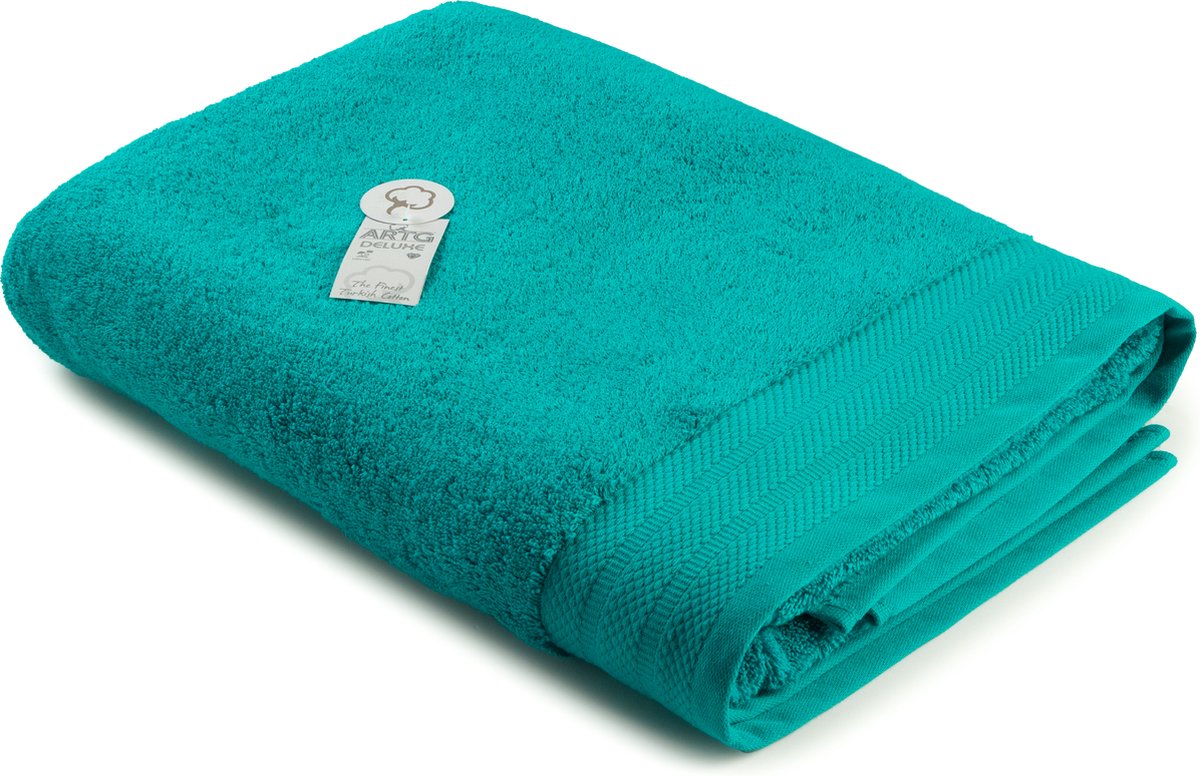 ARTG® Towelzz - DeLuxe - Strandhanddoek - 100 x 180 cm - 700 grams - Turquoise Blauw - Deep Blue