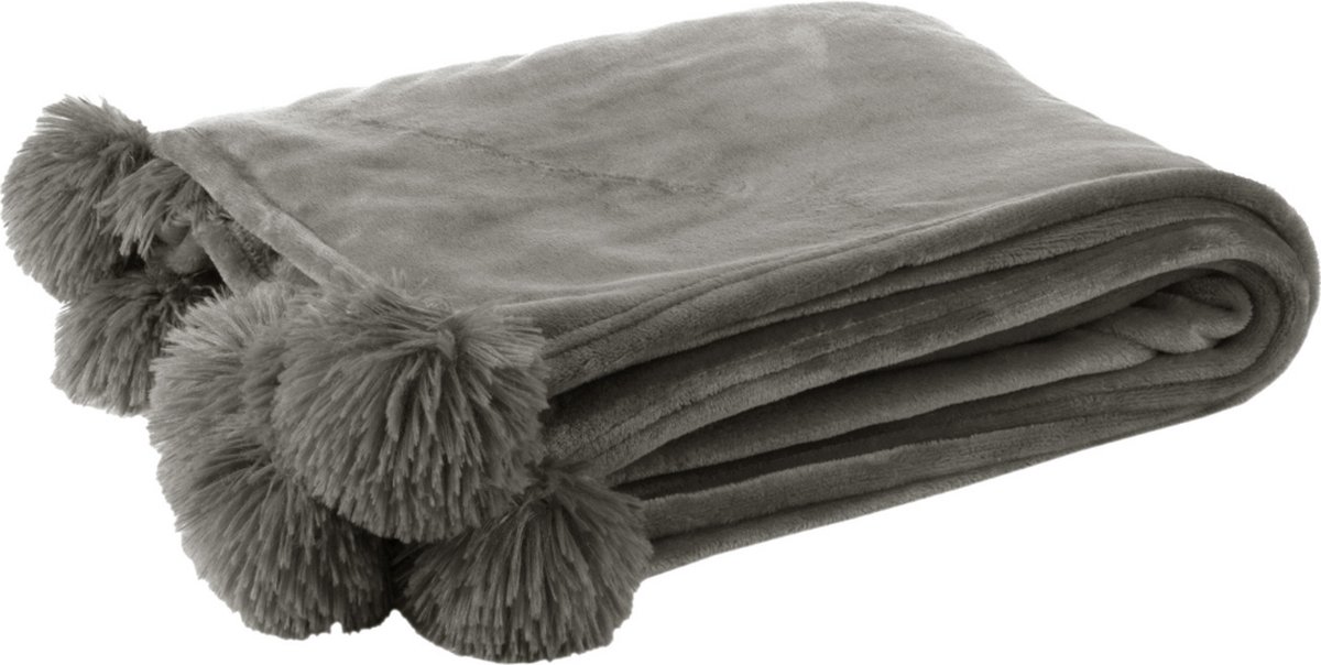 Dulaire Pluche Plaid Grijs 170 x 130 cm