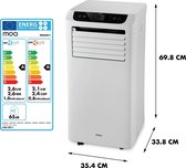 MOA Mobiele Airco - Airconditioning met Verwarmingsfunctie - 9000 BTU - A011 - OP=OP