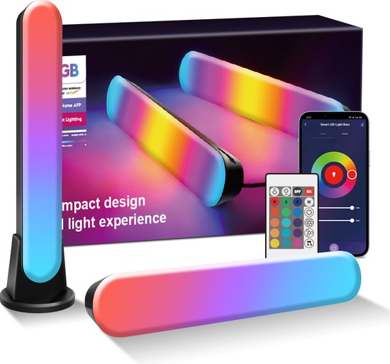 Dailyiled - Smart Ambilight RGB Verlichting - LED - 2 Stuks - afstandsbediening - app