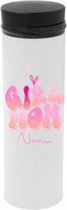 Thermosfles-500 ml-warm en koude dranken-speciaal voor mama-girl mom met naam roze