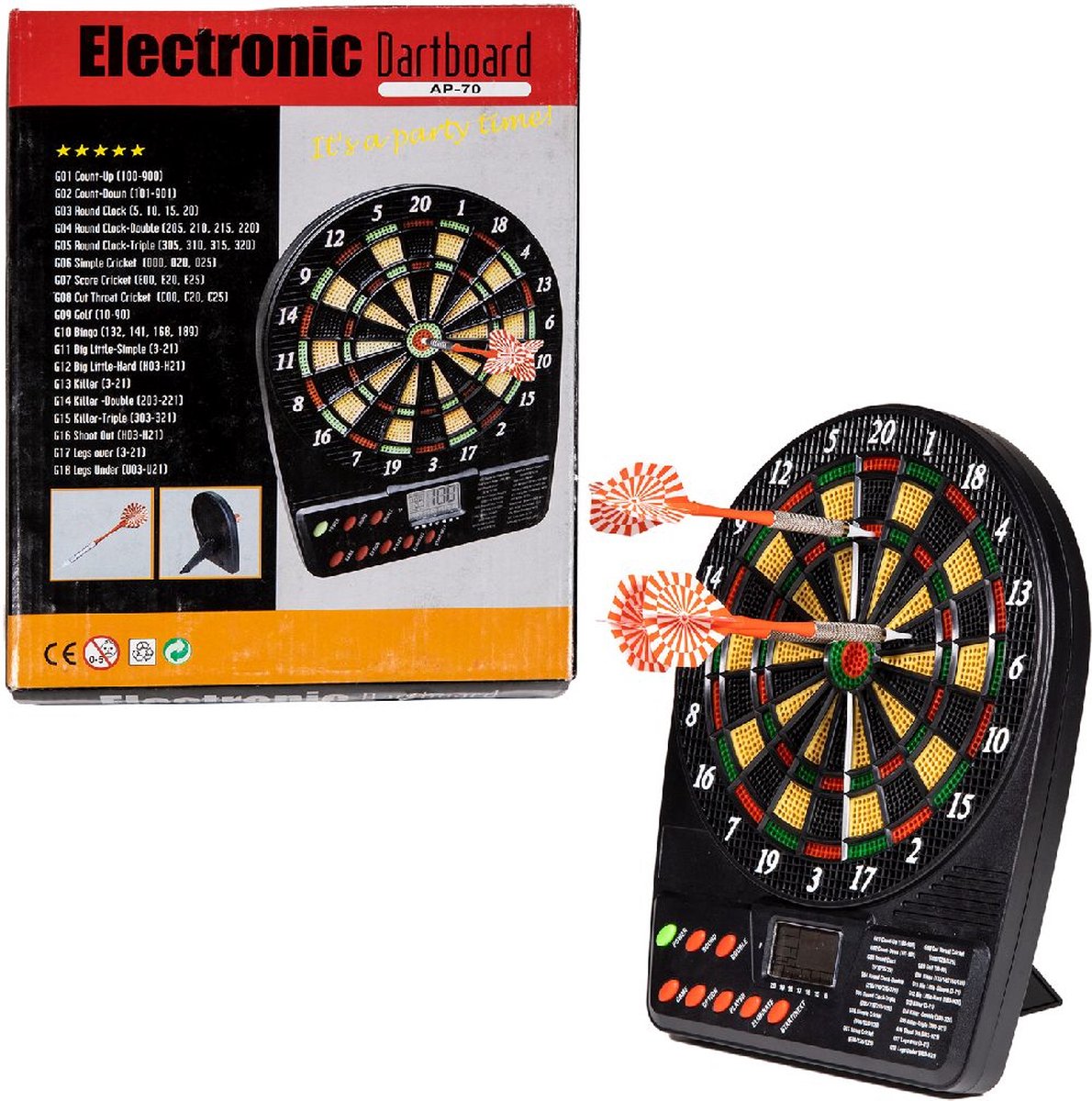 Mini Elektronisch Dartboard + 4 Darts