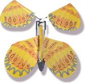 Opdraaiende vlinder, vliegende vlinder geel kindercrea
