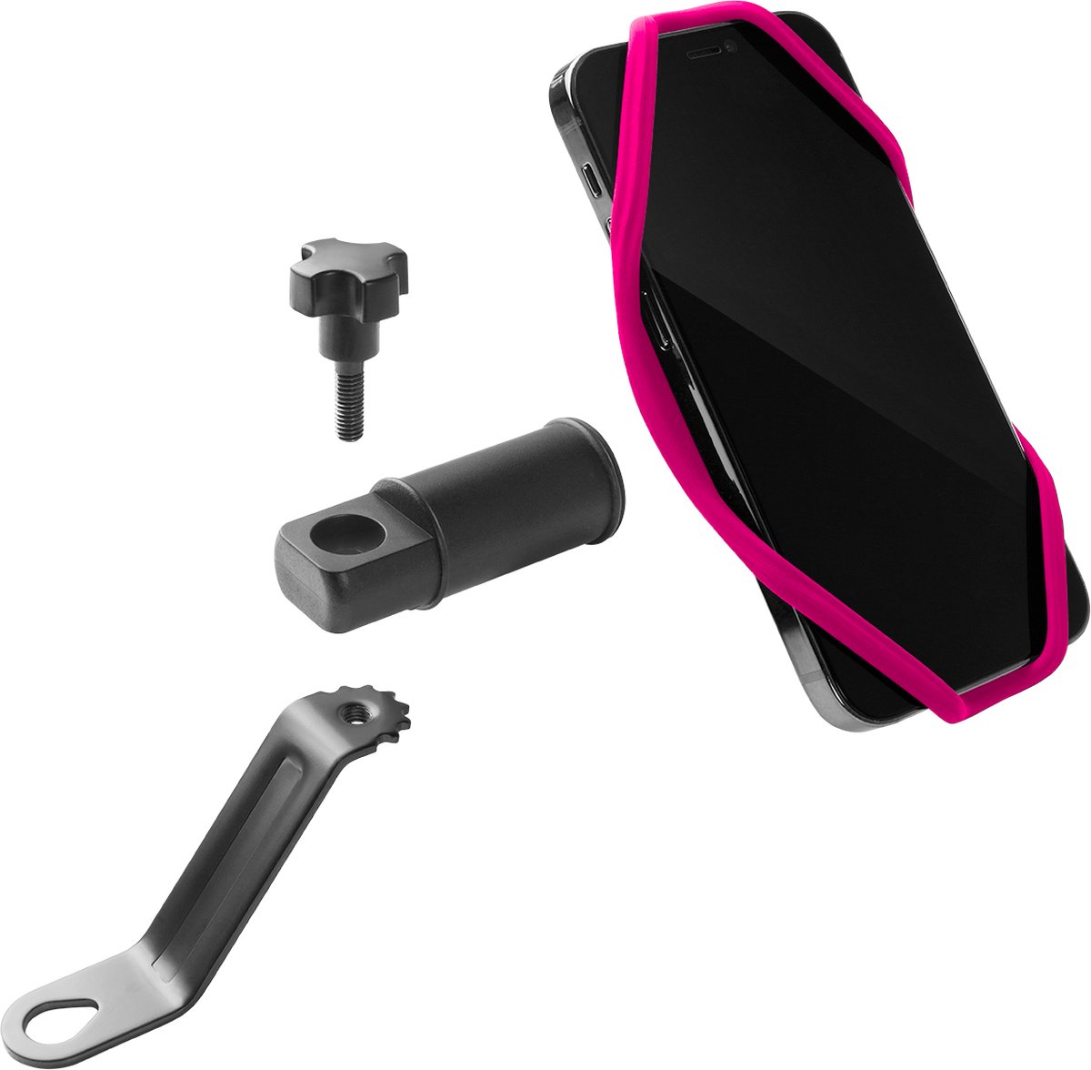 Bone Collection Bike Tie 4 Universele telefoonhouder scooter - Fietshouder - Telefoonhouder 2 in 1 roze