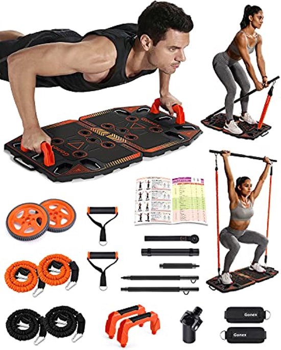 Wonder Core Genius - 10 In 1 Allround Trainingssysteem Voor Thuis Full Body Fitnessapparaat Suspension Trainers Ab Roll Aanbieding 34604085