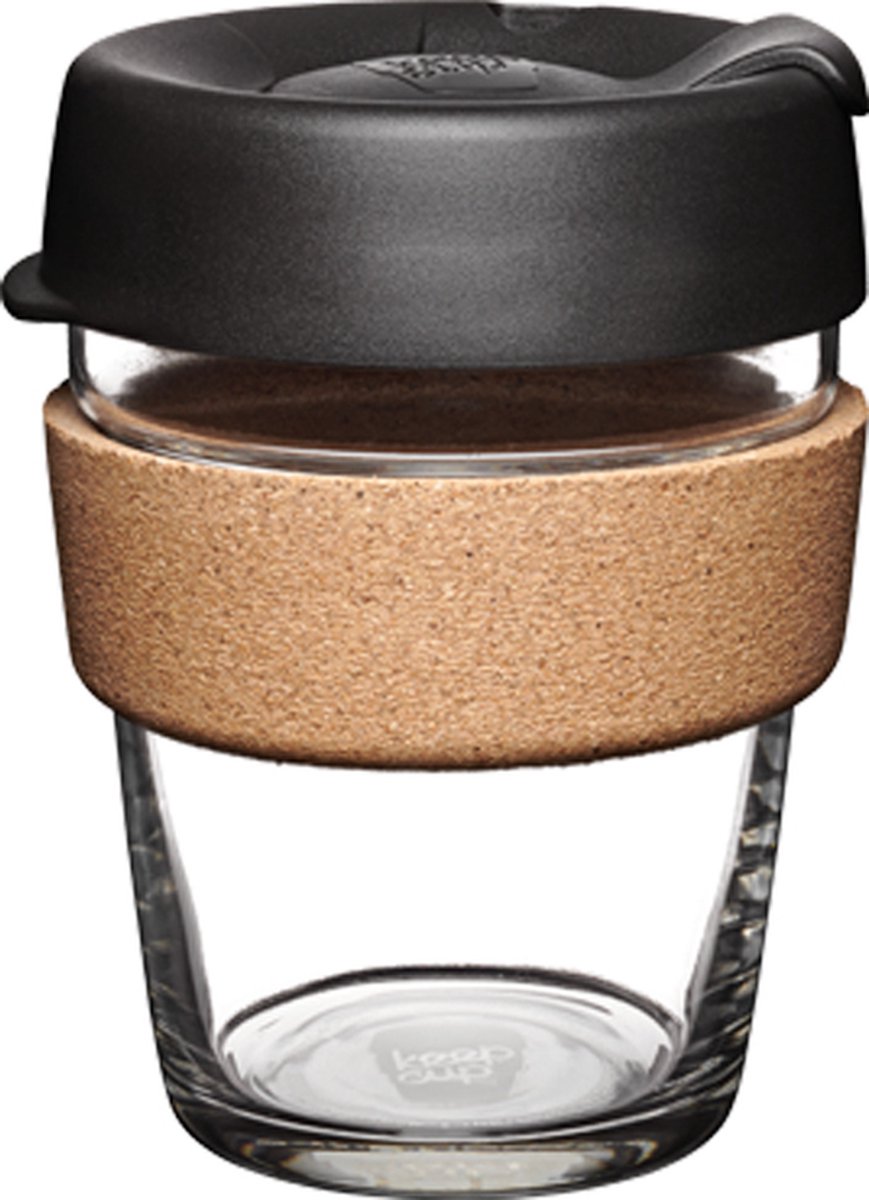 KeepCup - Brew Cork - herbruikbare koffiebeker - Zwart M (340 ml) - verschillende designs - Black