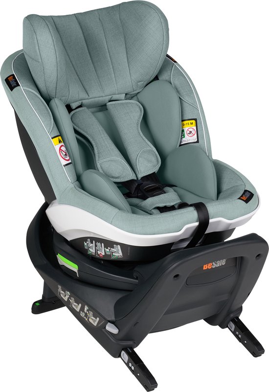 Product: BeSafe iZi Turn i-Size autostoel - 360° Draaibaar autostoeltje - 6 maanden tot 4 jaar - Sea Green Mélange, van het merk Besafe