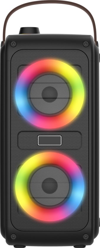 Denver Bluetooth Speaker Draadloos - Lichteffecten - Muziek Box - AUX - TWS Pairing - BTV230 - Zwart