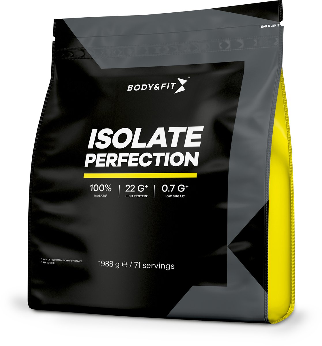 Goedkoopste Body & Fit Isolaat Perfection - Whey Protein - Eiwitpoeder - Proteine Poeder - Whey Isolate - Eiwitshakes - 2000 gram (71 shakes) - Naturel (smaakloos