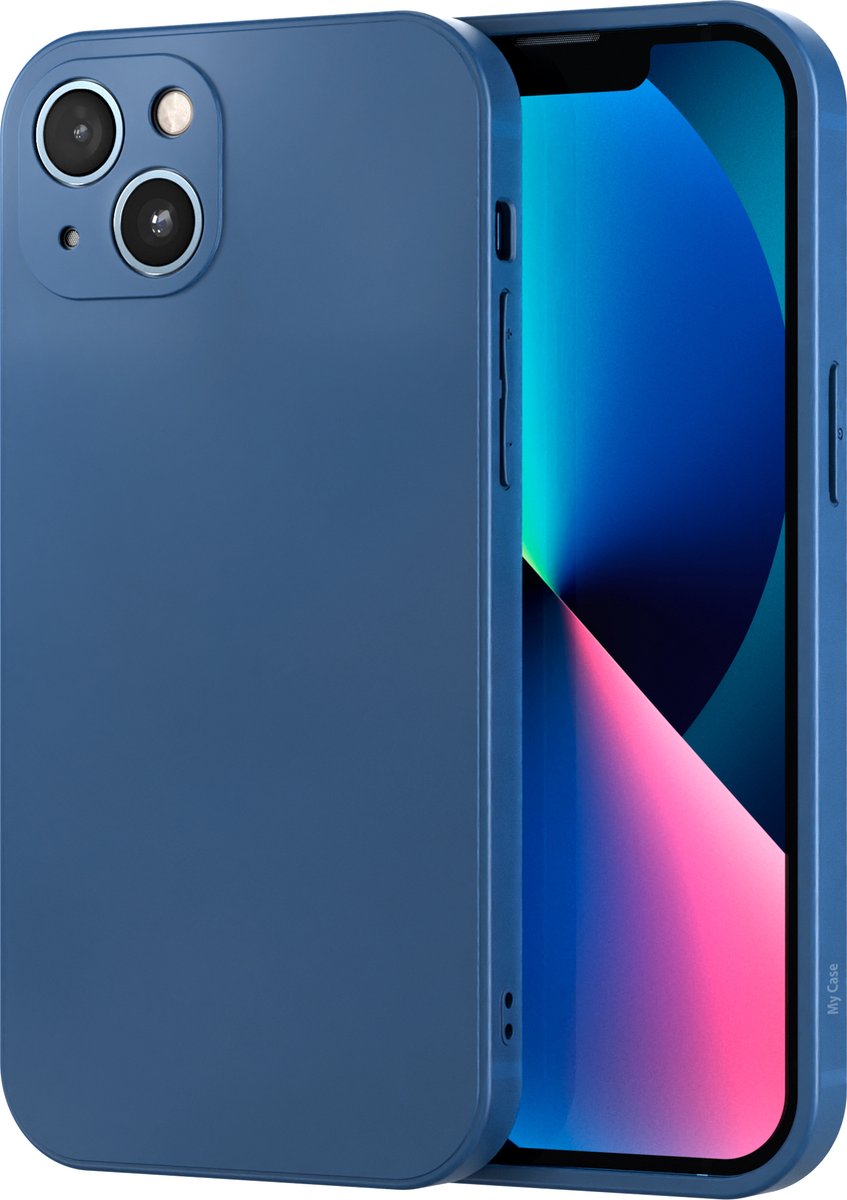 iPhone 13 mini hoesje blauw case siliconen hoes cover hoesjes blue