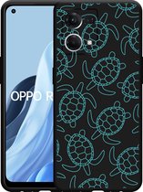 Coque Oppo Reno7 Tortues Zwart