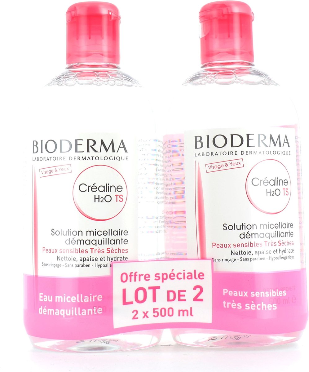 Bioderma Sensibio H2o Solution Micellaire Démaquillante 2X 500 ml | bol