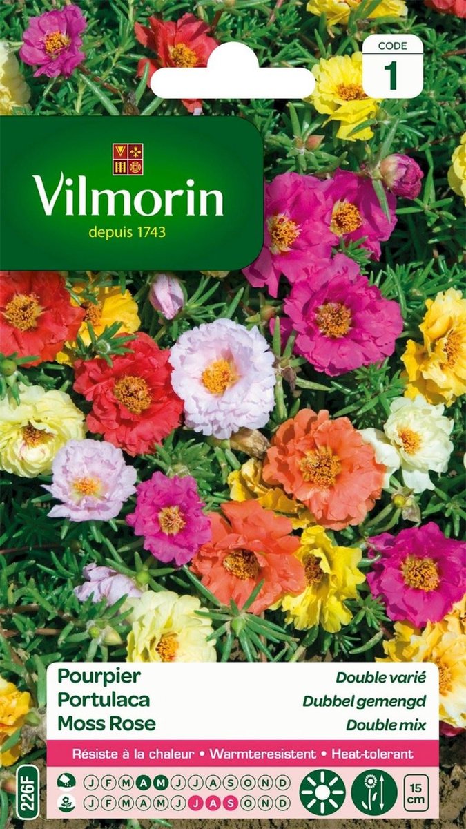 Vilmorin- Portulaca- Dubbel gemengd- V226