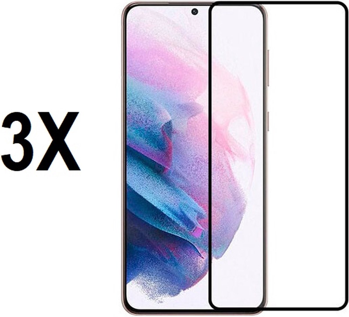 Screenz® -Screenprotector geschikt voor Samsung Galaxy S21 FE - Beschermglas - Screen protector geschikt voor S21 FE - glasplaatje - 3 stuks