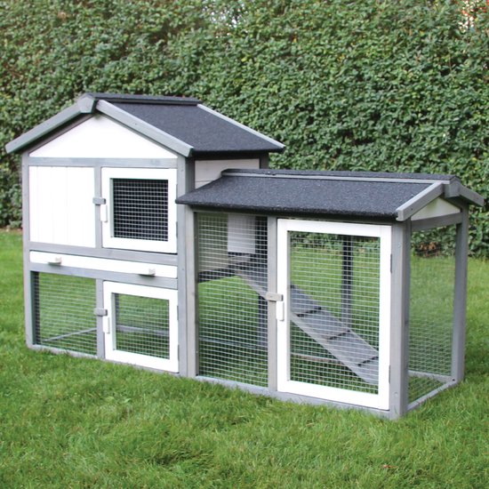 Konijnenhok voor Buiten - Kippenhok - Knaagdieren Kooi - Cavia Kooi - Dierenverblijf - 145 cm