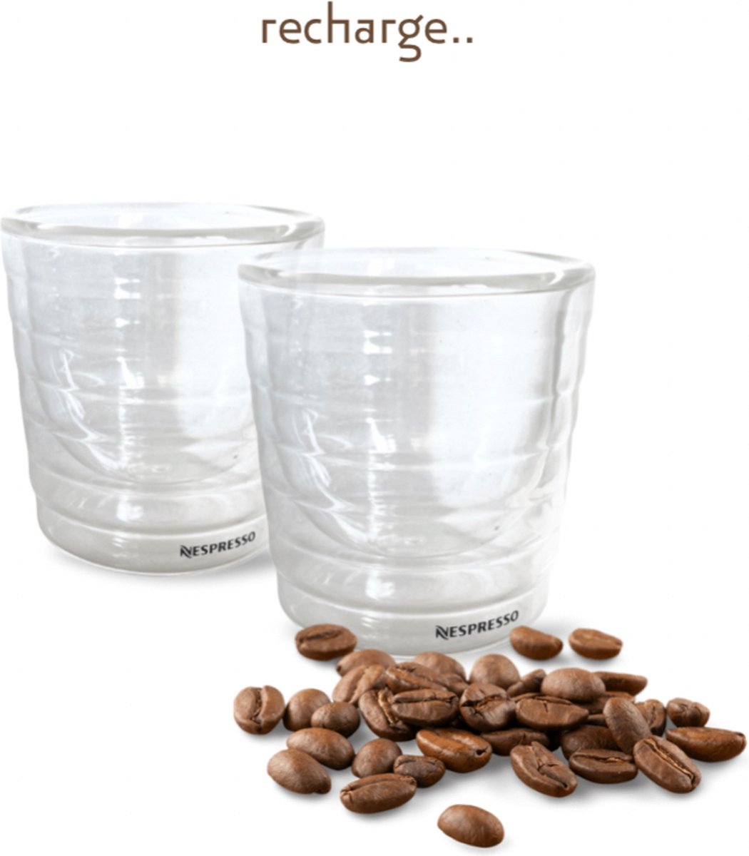 Voorlopige Ga op pad Antagonist Nespresso Glas | Koffie Glas | 2 Stuks | 150 ml | Dubbelwandig | bol.com