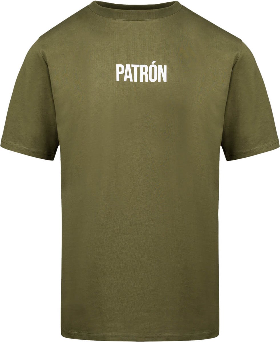 Patrón Wear - T-shirt - Oversized Brand T-shirt Green/White - Maat XL
