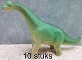10x Mini Brachiosaurus - 4cm dinosaurus - taarttoppers/speelfiguurtjes - Kunststof
