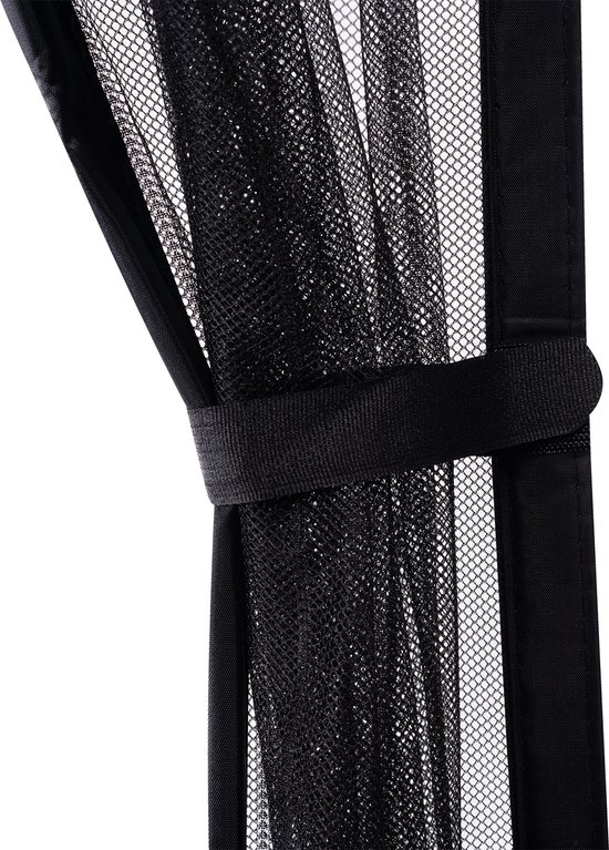 O’DADDY® Deurgordijn Deluxe Polyester – Magnetisch Vliegengordijn - Eenvoudige Installatie – Insectenhor - Deurhor Zwart - 92x230 cm