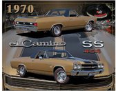 Metalen Wandbord Chevrolet El Camino SS454 1970 - 30 x 38 cm