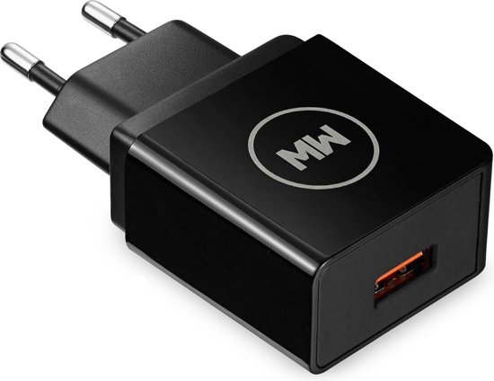 MW® Adapter Universeel - USB Snellader - Oplader voor iPhone, Samsung - 18W 9V/2A -  QuickCharge - MW