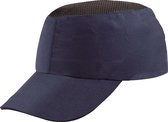Deltaplus Stootpet - Model "Baseball Cap " - Zwart / Blauw - Verstelbaar - 58 t/m 62 cm