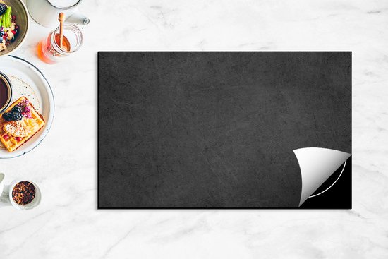 Chefcare Inductie Beschermer Zwart met Witte Krassen - 85x50 cm - Afdekplaat Inductie - Kookplaat Beschermer - Inductie Mat