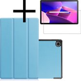 Hoesje Geschikt voor Lenovo Tab M10 Plus 3rd Gen Hoesje Case Hard Cover Hoes Book Case Met Screenprotector - Lichtblauw