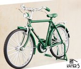 Kamer 5® Modelbouw Fiets - Herenfiets Groen - Modelbouwpakketten voor Volwassenen - Miniatuur Fiets