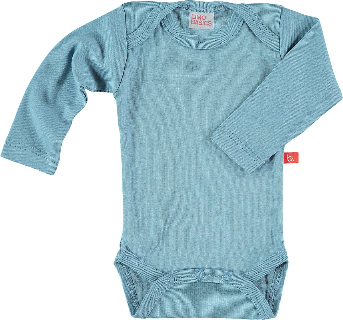 Romper lange mouw bio katoen denim blauw 50-56