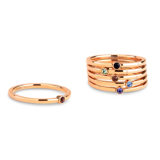 Bague Melano Friends Mini cz Fume RG taille 52 bol