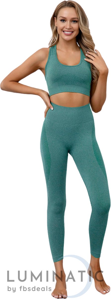 Perform Legging - Fitness Legging - Sportlegging Dames - Yoga Legging - High Waist Legging - Yoga Kleding Dames - Yoga Broek Dames - Sportkleding Dames - Sportbroek Dames - Legging & Shapewear Dames - Luminatic® - Blauw - Maat M van Perform — afbeelding 4