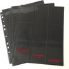 Afbeelding van het spelletje 100 zwarte inlegbladen A4 met 9 vakken voor panini stickers, pokemon kaarten enz. te klasseren