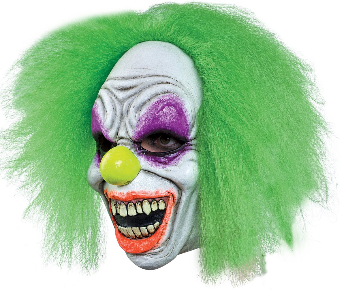 schaduw Boost wacht Partychimp Masker Enge Clown Neon Masker Carnaval Halloween Eng - Latex |  bol.com