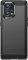 Cazy Oppo Find X5 Rugged TPU Case Telefoonhoesje - Zwart