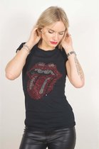 Tshirt Femme The Rolling Stones -2XL- Classic Tongue Zwart