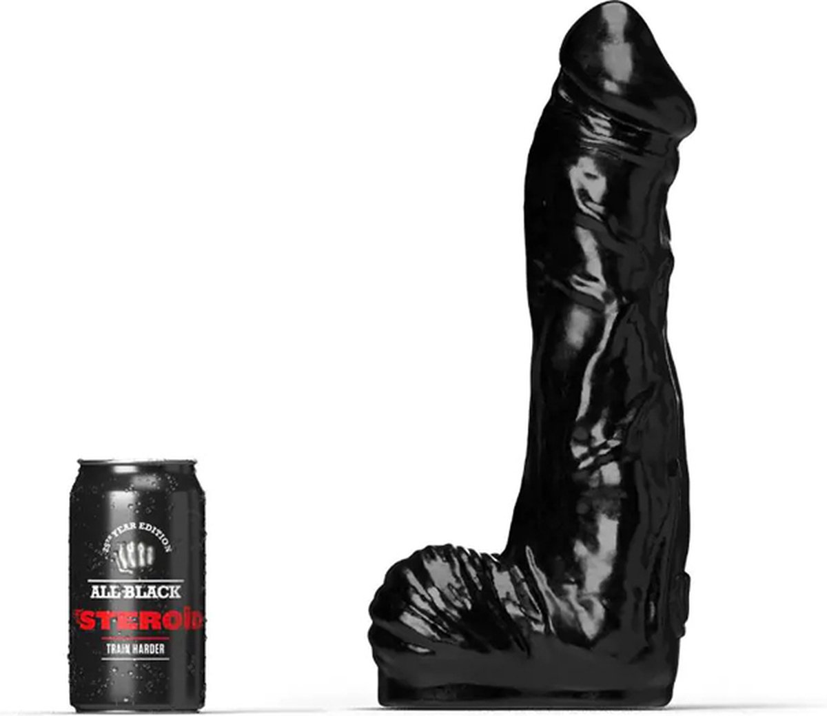 Goedkoopste All Black Steroïd - Bodybuilder - Dildo - 33 x7 cm - zwart