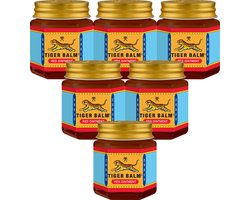 Tiger Balm Red Ointment - Tijgerbalsem Tegen Vermoeide Spieren & Gewrichten - 6x21ML