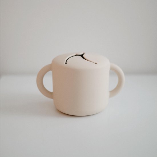 Mushie - Siliconen Snack Cup - Ivory van Mushie — afbeelding 2