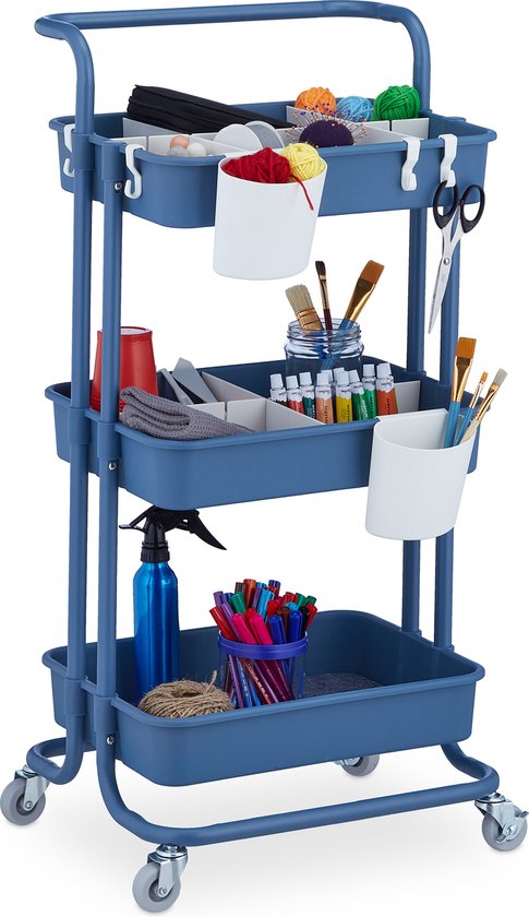 METRO Professional serveerwagen GST1002, 2 niveaus, roestvrij staal, 85 x 52,6 x 94 cm, zilver