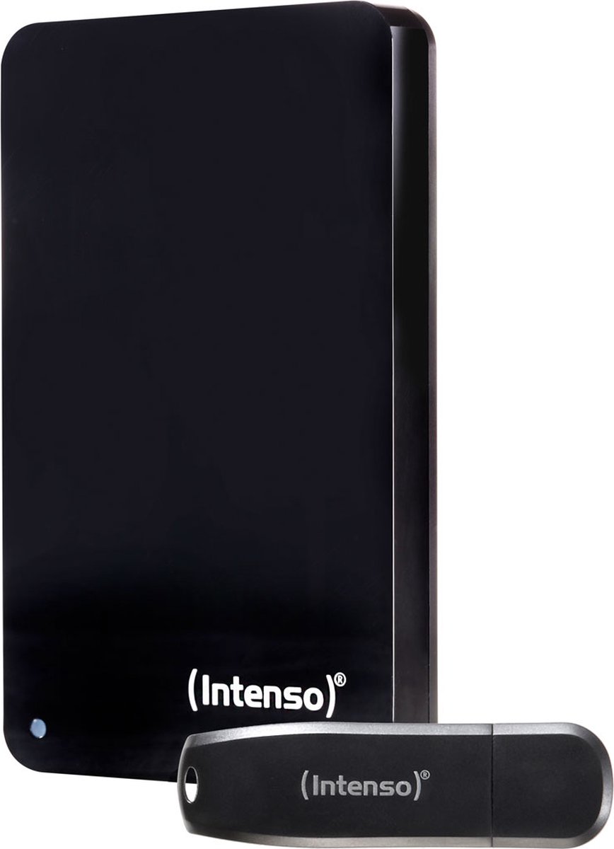 (Intenso) Memory Drive 2,5inch Externe HDD 1 TB - USB 3.2 Super Speed - zwart - BONUS PACK met 32GB USB-Stick